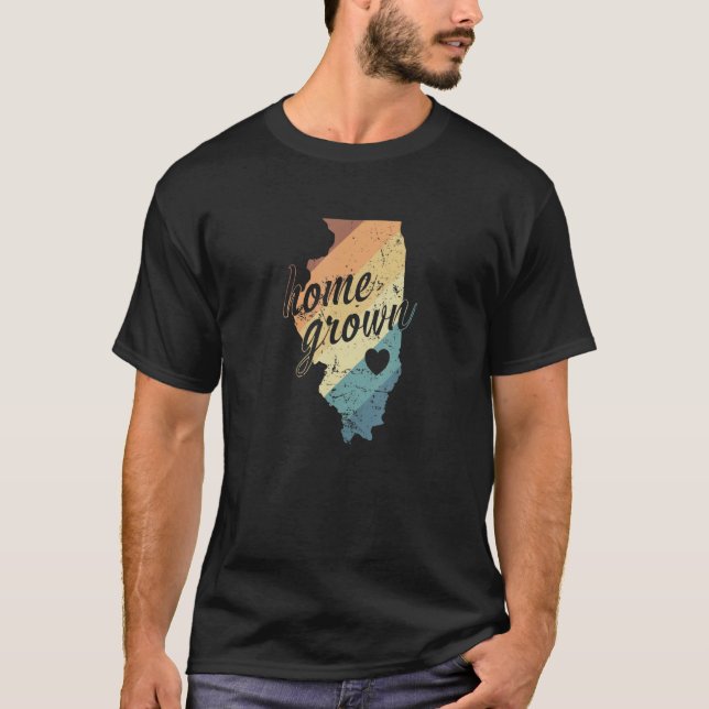 Illinois Home grown USA America T-Shirt (Front)