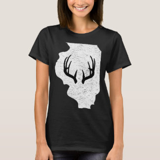Illinois IL Deer Hunting Shed Antlers T-Shirt