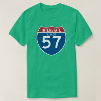 Illinois IL I-57 Interstate Highway Shield - T-Shirt