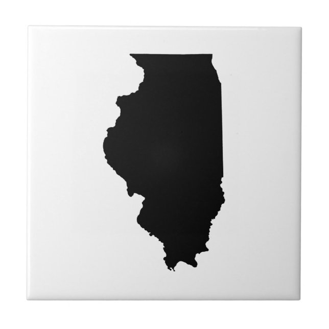 Illinois in Black and White Tile (Front)