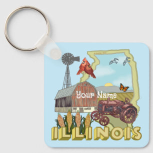 Illinois Key Ring