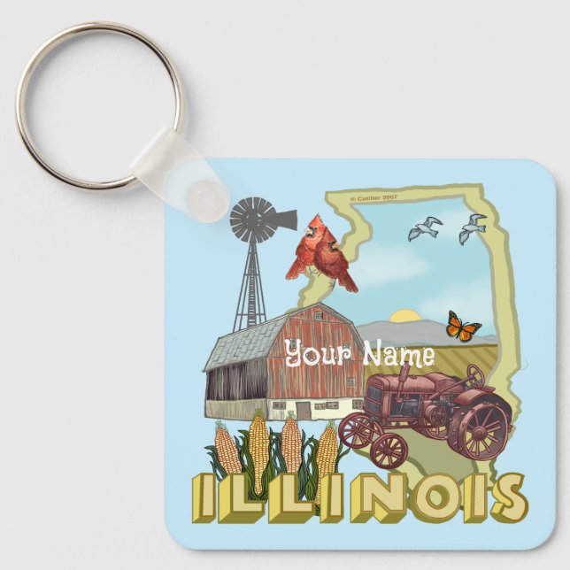 Illinois Key Ring (Front)