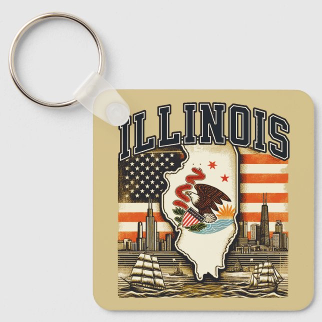 Illinois Key Ring (Front)