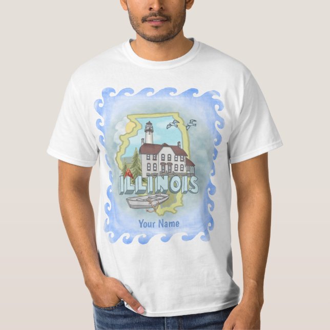 Illinois Lighthouse  t-shirt (Front)