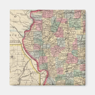 Illinois Map by Mitchell Magnet