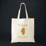 Illinois Map Wedding Welcome Bag, Hotel Guest Tote Bag<br><div class="desc">Wedding weekend welcome gift bag for out of town guests to your wedding,  featuring image of Illinois.  Fill tote with your favorite goodies.</div>