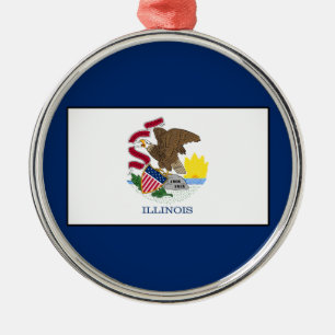 Illinois Metal Tree Decoration