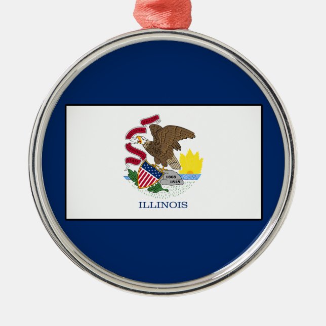 Illinois Metal Tree Decoration (Front)