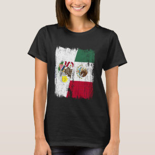 Illinois Mexico Half Flag Illinois Mexican Heritag T-Shirt