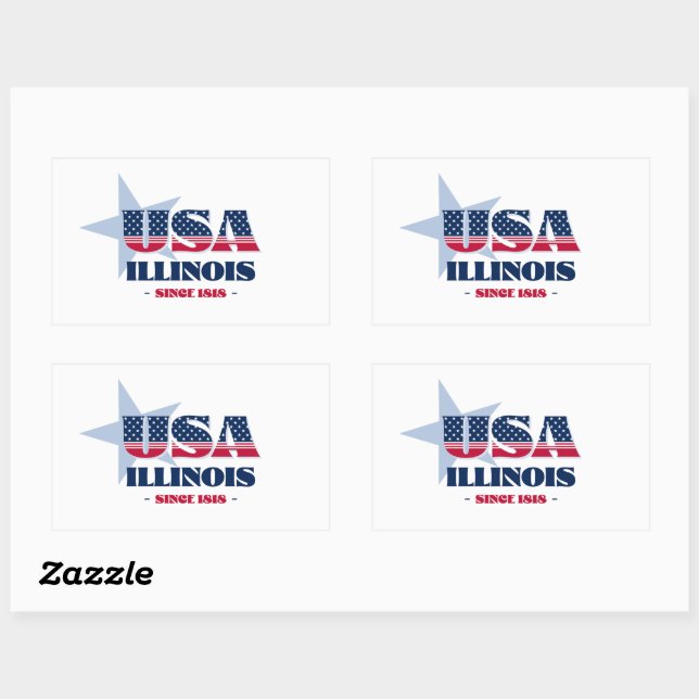 Illinois My Home State Sticker (Sheet)