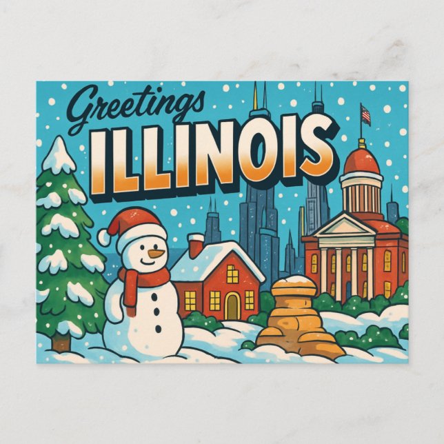 ILLINOIS Postcard (Front)
