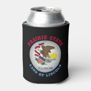 ILLINOIS PRAIRIE STATE FLAG CAN COOLER