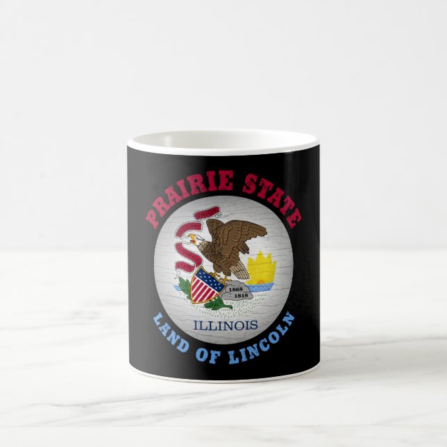 ILLINOIS PRAIRIE STATE FLAG COFFEE MUG (Center)