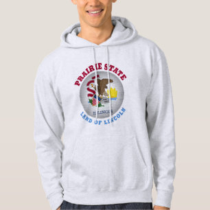 ILLINOIS PRAIRIE STATE FLAG HOODIE