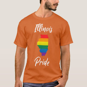 Illinois Pride LGBT Gay Lesbian Bisexual Gift T-Shirt