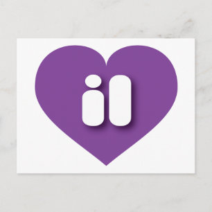 Illinois purple heart - I love il Postcard