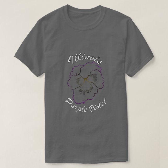 Illinois Purple Violet TShirt (Design Front)
