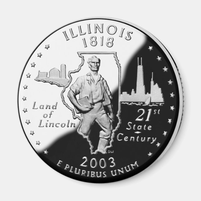 Illinois Quarter Magnet (Front)