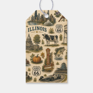 Illinois Route 66 Gift Skyline Tags