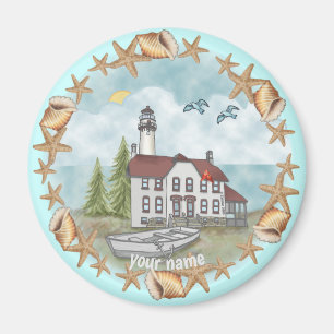Illinois Shells Lighthouse magnet