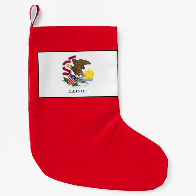 Illinois Small Christmas Stocking (Front)