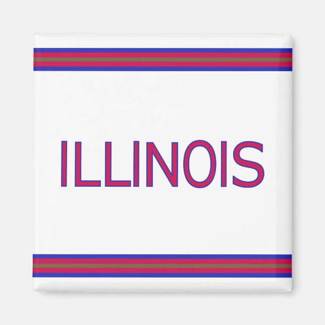 Illinois Square Magnet (Front)
