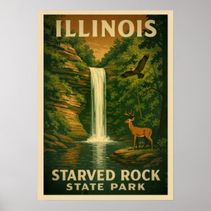 Illinois Starved Rock state park V01 Poster