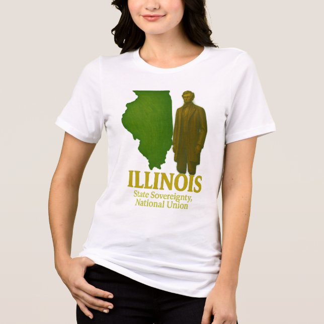 Illinois State Art T-Shirt... Tri-Blend Shirt (Front)