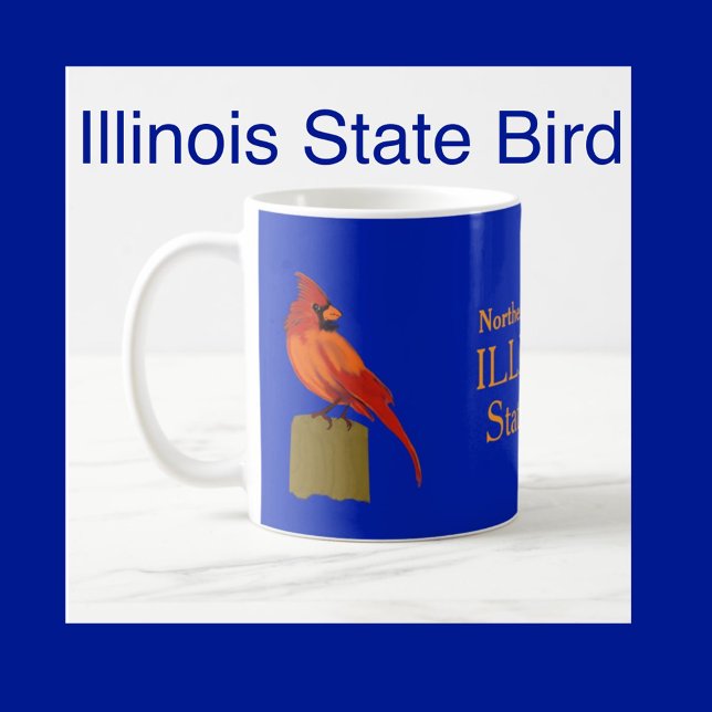 Illinois State Bird Cardinal Coffee Mug (Creator Uploaded)