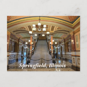 Illinois State Capitol in Springfield Holiday Postcard