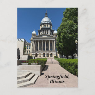 Illinois State Capitol in Springfield Holiday Postcard