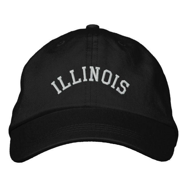 Illinois State Embroidered Embroidered Hat (Front)