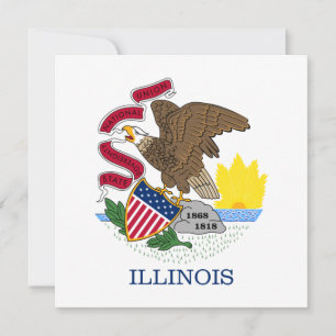 Illinois State Flag Card