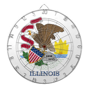 Illinois State Flag Dartboard