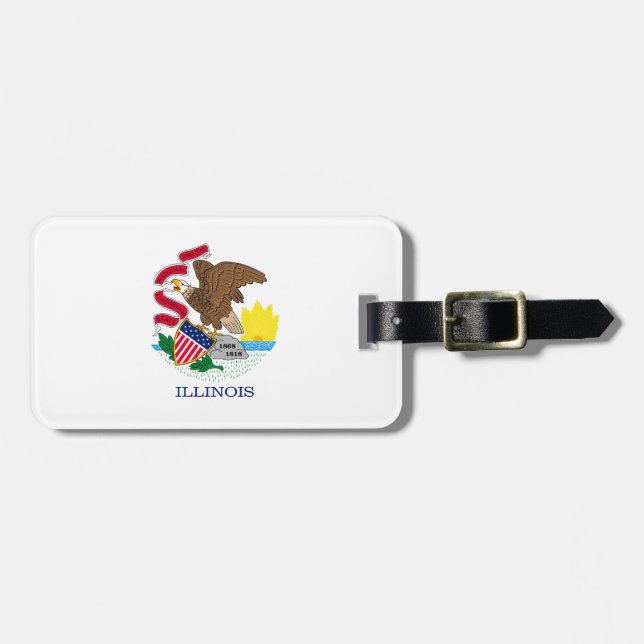 Illinois State Flag Design Luggage Tag (Front Horizontal)