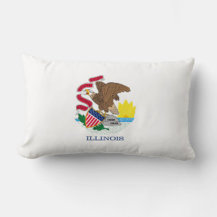 Illinois State Flag Design Lumbar Cushion