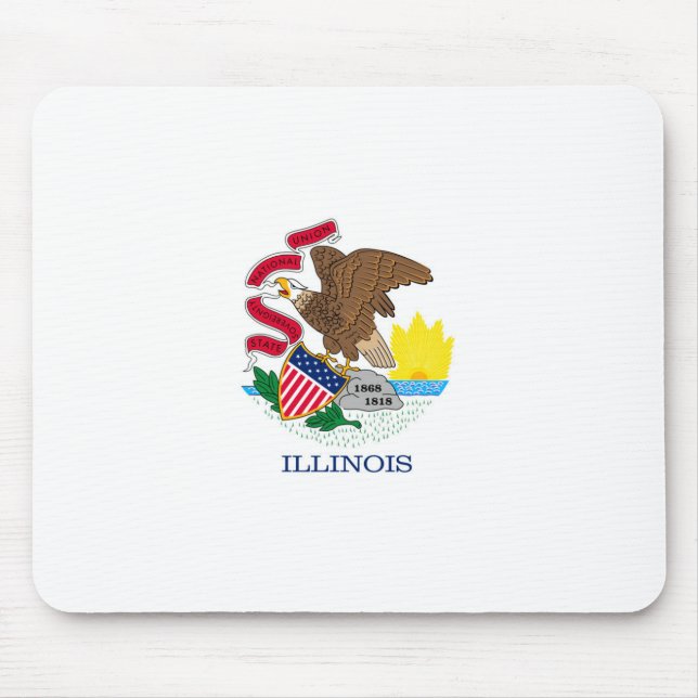 Illinois State Flag Design Mouse Pad (Front)