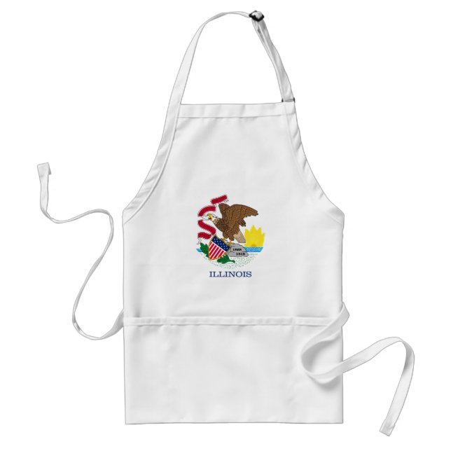 Illinois State Flag Design Standard Apron (Front)