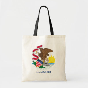 Illinois State Flag Design Tote Bag