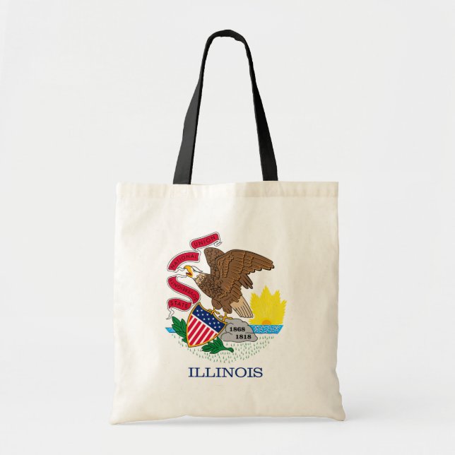 Illinois State Flag Design Tote Bag (Front)