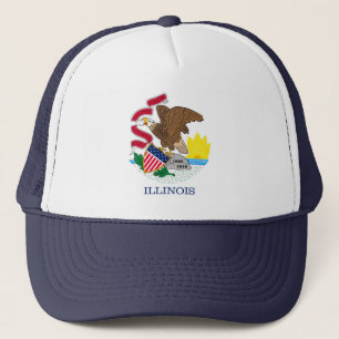 Illinois State Flag Design Trucker Hat