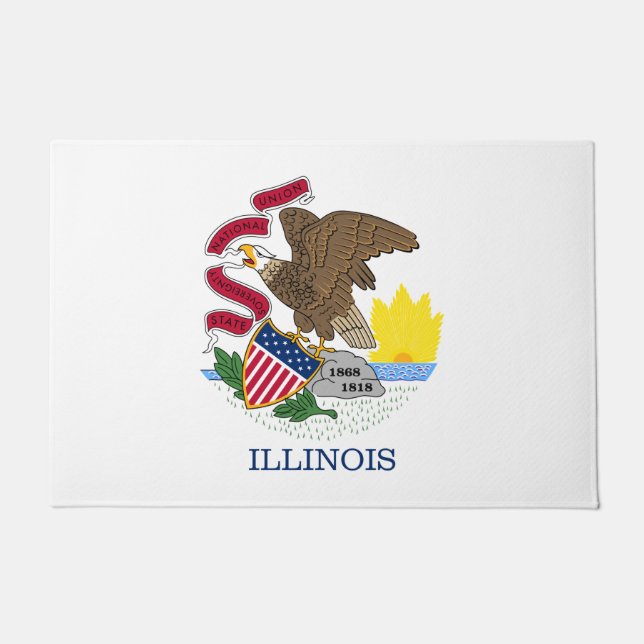 Illinois State Flag Doormat (Front)
