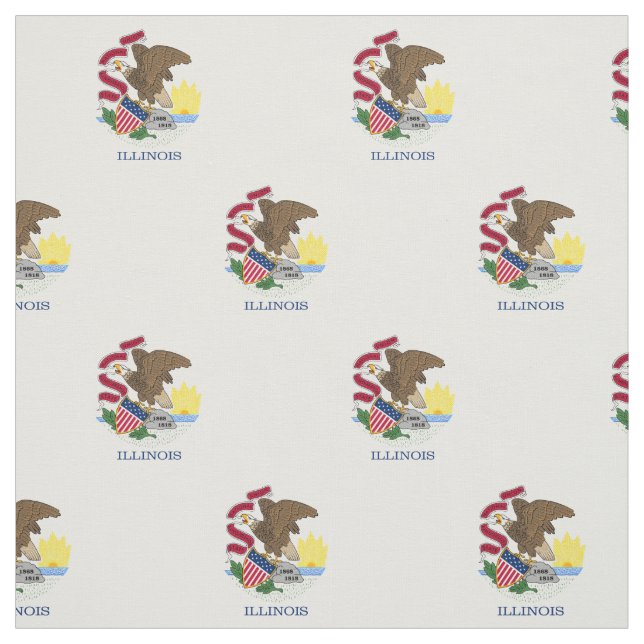 Illinois State Flag Fabric (Swatch)