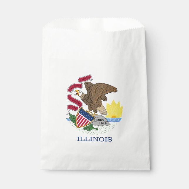 Illinois State Flag Favour Bags (Front)