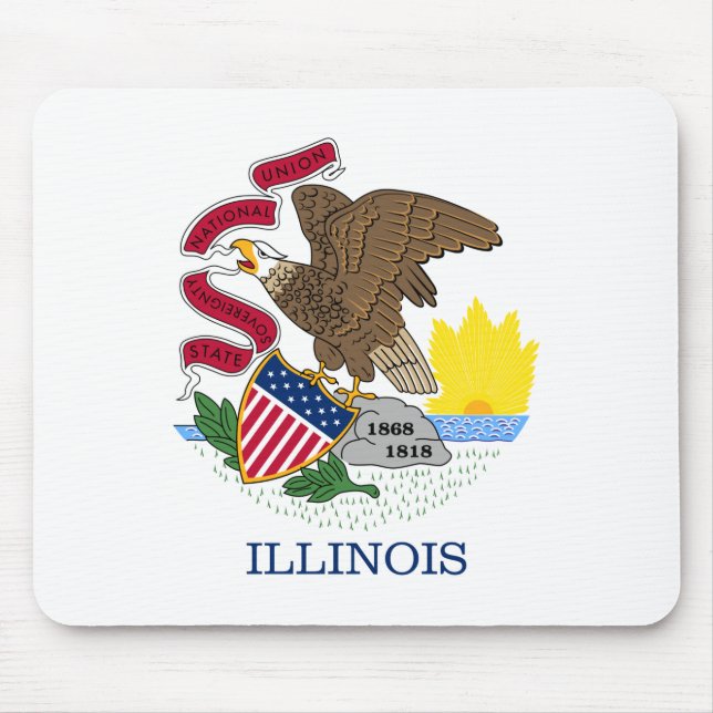 Illinois State Flag Mouse Pad (Front)