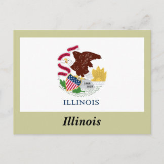 Illinois State Flag Postcard