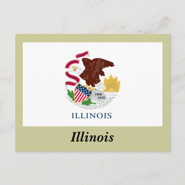 Illinois State Flag Postcard (Front)