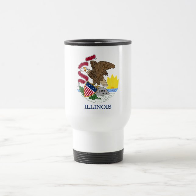 Illinois State Flag Travel Mug (Center)