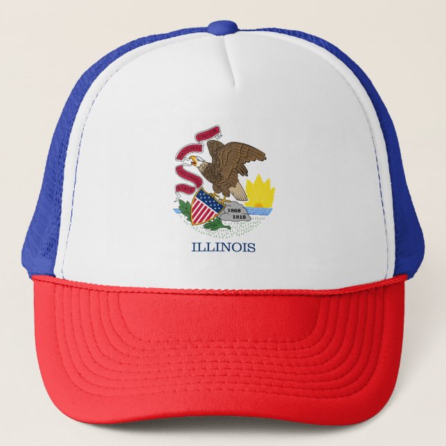Illinois State Flag Trucker Hat (Front)