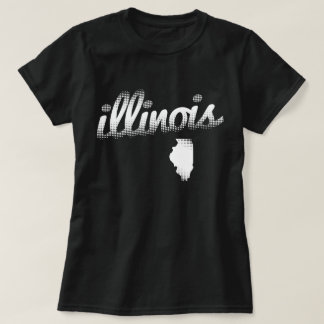 Illinois state in white T-Shirt
